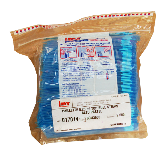 AI straws – IMV 017014 0.25ml (1/4cc)Top Bull Straw Pastel Blue 2000 pack